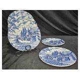 Myott Royal Mail Blue Stagecoach 5 Salad Plates