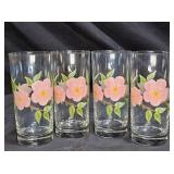 Franciscan Desert Rose 4 16 oz Drinking Glasses
