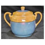 Vintage Japanese Lusterware Sugar Bowl with Lid