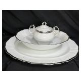Silver Sonata Sugar, Platter & Serving Bowl