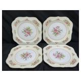 4 Noritake Empire Square Salad Plates