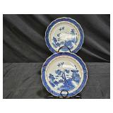 2 Booths "Real Old Willow" Lunch Plates