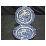 2 Vintage Blue Willow Bowls