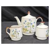 MCM "Wood Sorel" Tea Pot w/ Matching Cream & Sugar