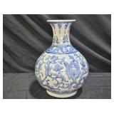 Blue & White Chinoiserie Floral Vase