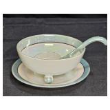 3 Pc Noritake Morimura Lusterware Bowl Spoon Plate