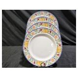 4 Dansk Fiance Fruits Dinner Plates