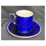 Vintage Cobalt Blue Demitasse Cup & Saucer