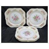 4 Noritake Empire Square Salad Plates