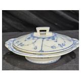 Vintage Royal Copenhagen Covered Round Blue Dish