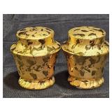 "Weeping Gold" 22K Gold Finish Salt & Pepper Set