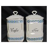 Vintage Victoria China Tea & Coffee Canisters