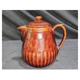 Vintage 1940 Brown Pottery Tea Pot