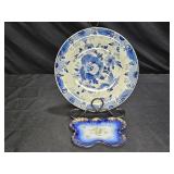 Victoria Trinket Dish & Regina WB Delft Wall Plate