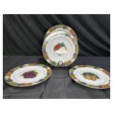 4 Dansk Cornucopia Dinnerware Luncheon Plates