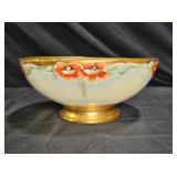 Large Limoges France Porcelain Fruit / Punch Bowl