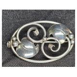 John L Art Deco Oval Brooch