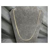 Large 4" Sterling Silver Herringbone Necklace