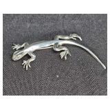 Sterling Silver Lizard Brooch