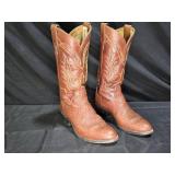 Brown Leather Tony Lama Cowboy Boots