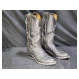 Black Leather Tony Lama Cowboy Boots
