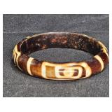 Vintage Tribal Ethnic Brown Bangle Bracelet