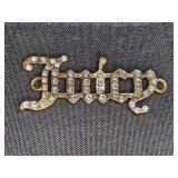 Juicy Couture Gold Tone Script Logo Pendant