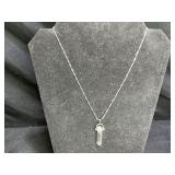 Vtg Sterling Necklace with Quartz & Amethyst Chain