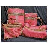 Samantha Brown Croc Embossed 4 Pc Luggage