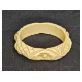 Vintage Carved Celluloid Bangle Bracelet