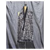 Susan Graver Black Fringed Scarf