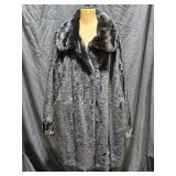 Dennis Basso Black Faux Fur Coat