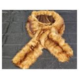 Vintage B.L. Wyatt Red Brown Mink Fur Scarf