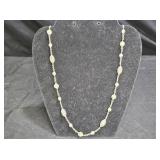 Trifari Silver Tone Beads & Chain Necklace