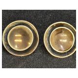 Vtg MCM Polly Stehman Sterling Screw Back Earrings