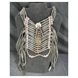 Handmade Brown Buffalo Hairpipe Breastplate Choker