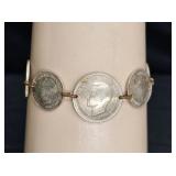 Austrailian Silver Six & Three Pence Bracelet