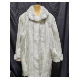 New Dennis Basso Gray Faux Fur Coat