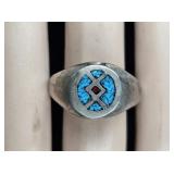 Native American Sterling Silver Turquoise Ring