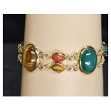 Gold Tone Scarab Bracelet