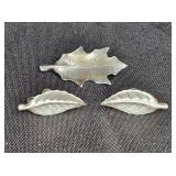 Stuart Nye Leaf Earrings & Oak Leaf Brooch