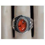 Sterling SIlver Amber Ring