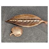 Stuart Nye Copper Leaf & Copper Galax Brooches