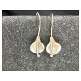 Handmade Sterling Calla Lilly Drop Pierced Earring