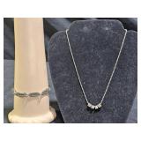 Cookie Lee Toggle Bracelet & Sterling Necklace