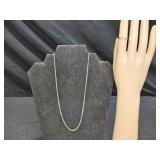 Sterling Silver Link Necklace & Adjustable Ring