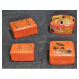 Vintage Lacquerweare & Papier Mache Trinket Boxes