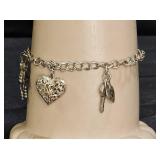 Italian Sterling Silver Charm Bracelet