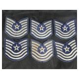 6 Vintage Air Force Technical Sergeant Patches