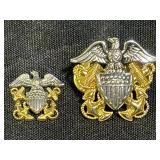 2 Navy cap Insignias